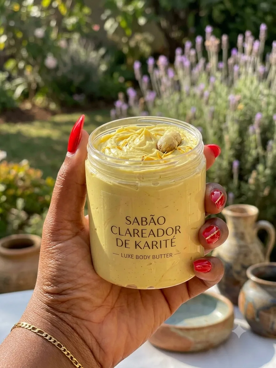 Sabão clareador de karitê 